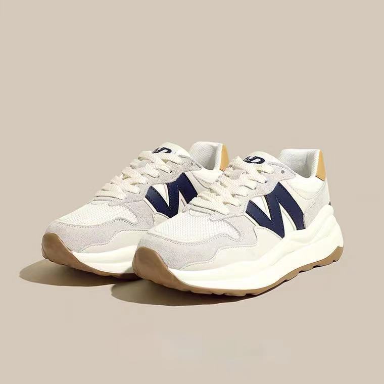 hot Free shipping 2026 thick soled white running shoes are lightweight comfortable fashionable