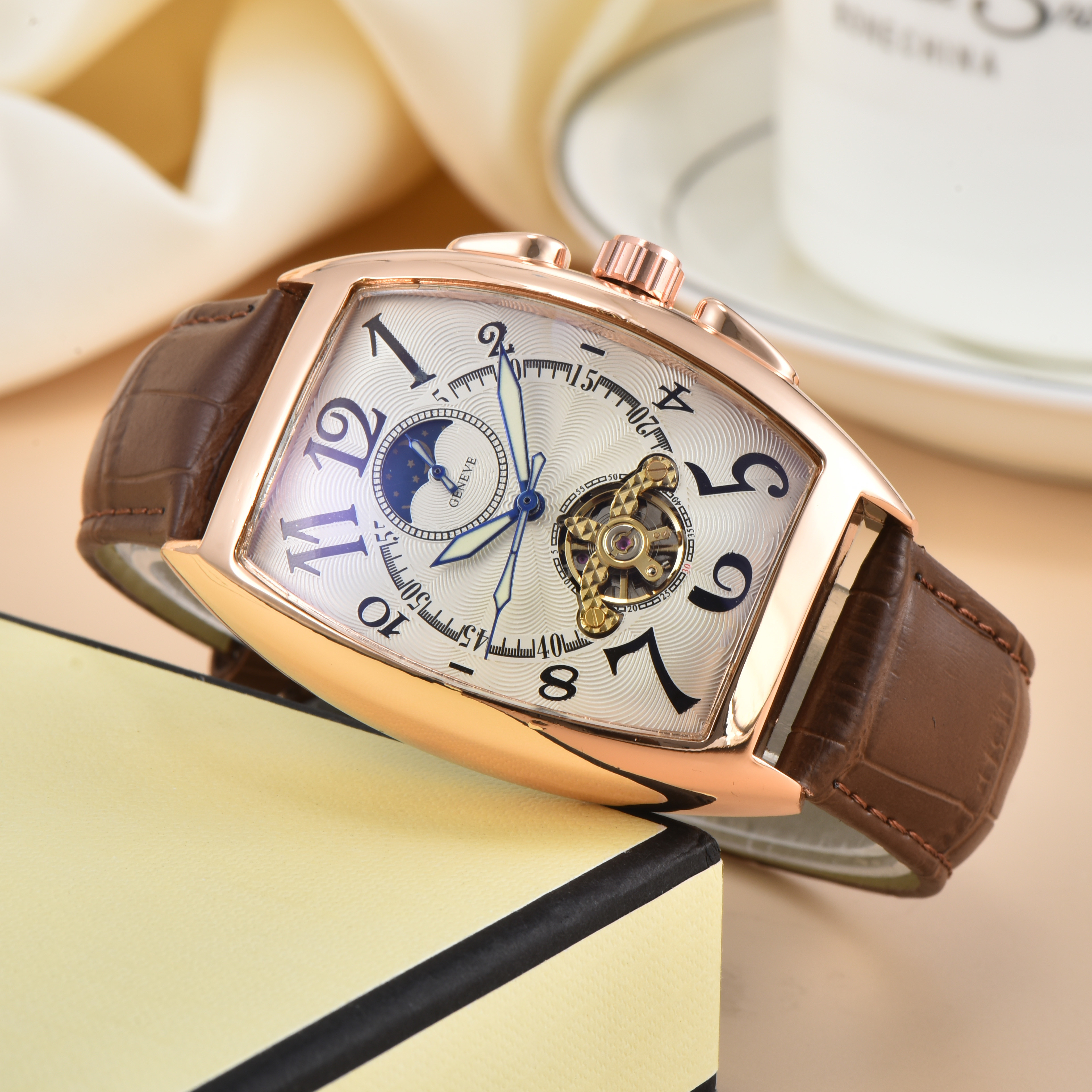 TOP FRANCKity MULLERity Men women Tourbillon Automatic Movement Watch Mens Mechanical Watches Fashion Sports Designer Wristwatches Wristwatch #282