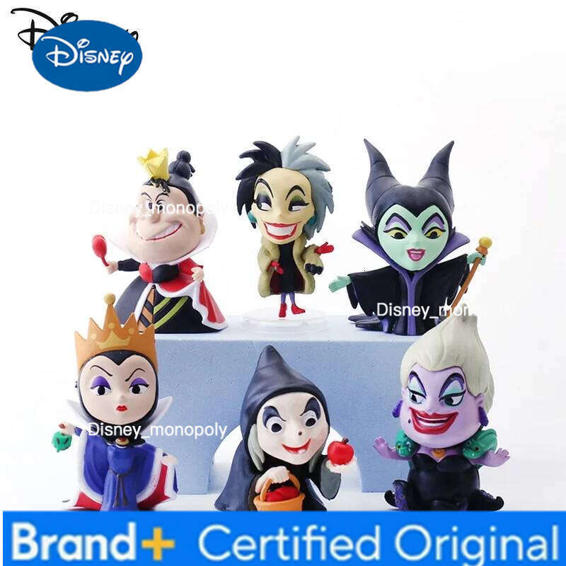 Disney 6pcs/set Maleficent PVC Action Figure Dolls Villains Series Evil Queen Model Car Ornament Kids Toys Cake Decoration Gifts H260105 H260105