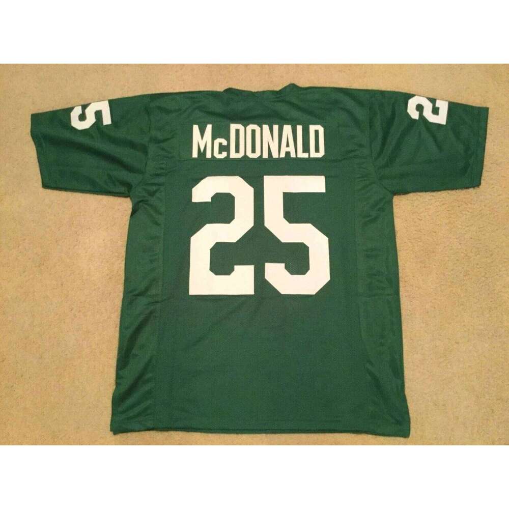 CUSTOM Sewn Stitched Tommy McDonald Green Football Jersey Add any name number size XS-5XL 6XL