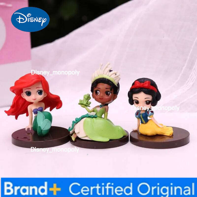 Disney Q Version Mermaid Alice Long Hair Snow White Figure Miniature Model Cake Decoration Desktop Ornament H260105 H260105