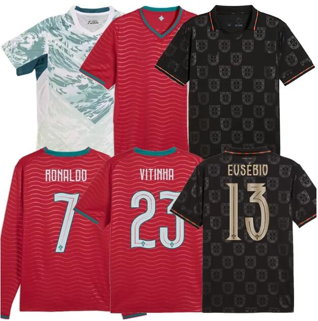 Portugal RONALDO soccer jerseys 2025 2026 2027 NETO BERNARDO VITINHA R.LEAO JOAO FELIX B.FERNANDES TRINCAO EUSEBIO N.MENDES 25 26 27 national football shirt men kids