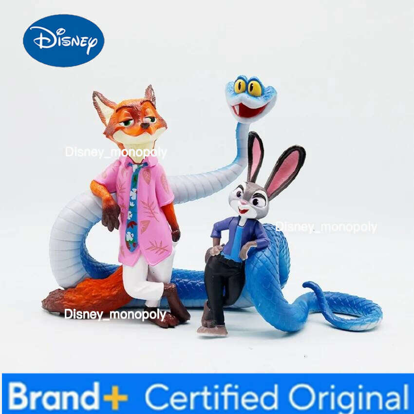 Disney Judy and Nick Zootopia 2 Movie Accessories Handmade Model Toy Snake Gary Anime Cartoon Fashion Car Desktop Ornament Gift H260105 H260105