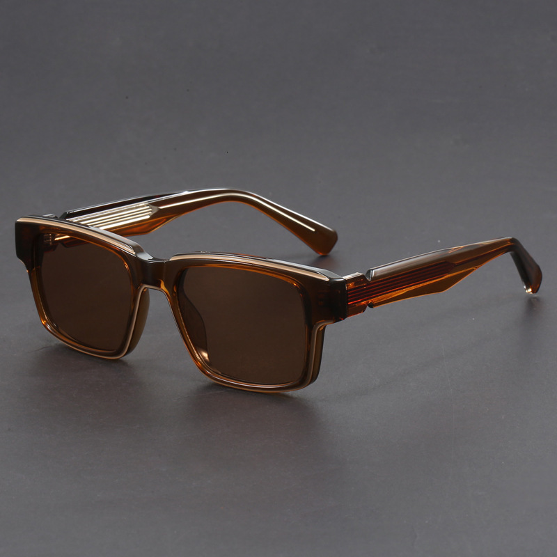 Men's Designer New Vintage Style Rectangular Frame Sunglasses Luxury Women's Fashion Sunshade Sunglasses UV Protection Function Fashion Tren