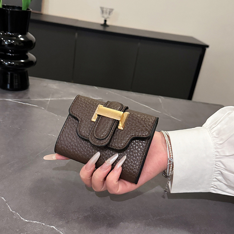 Multi-functional long wallet, new women's printed money clip, tri-fold multi-card holder card case, retro luxury wallet, essential commuter men&#
