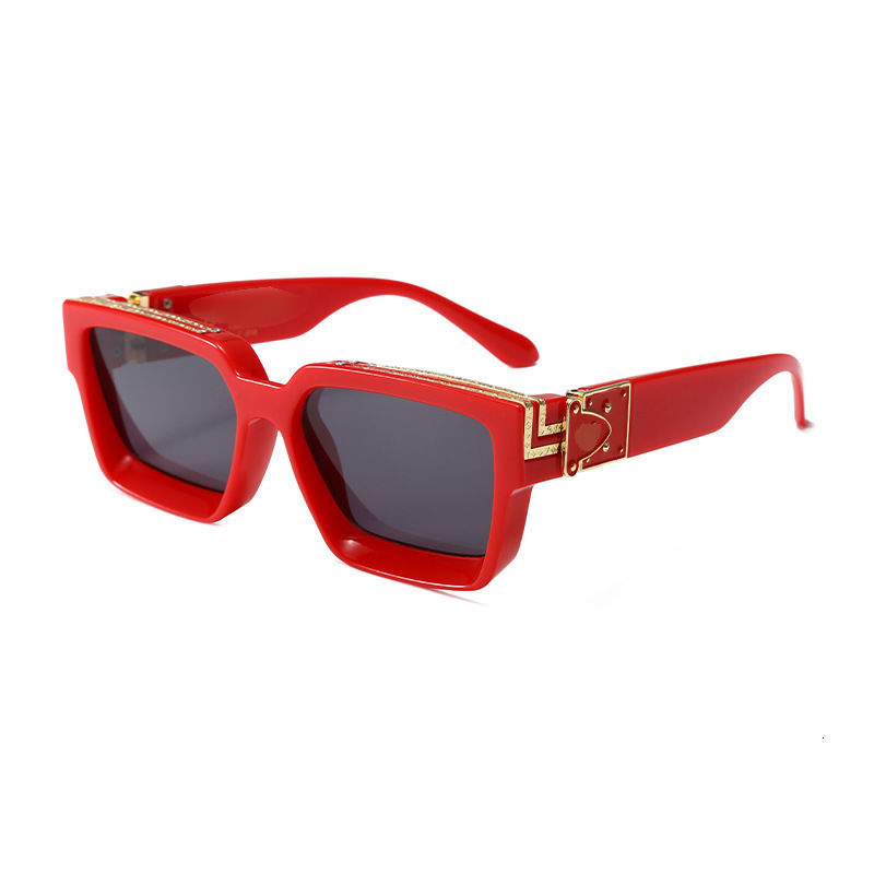 New European And American Style Designer Sunglasses Square Frame Fashionable Women's Sunglasses Luxury High-end Travel UV Protection Personalized