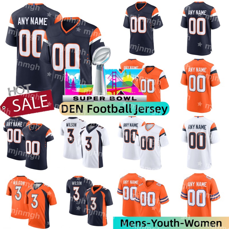 2026 Denvers Broncoss Bo Nix jerseys Patrick Surtain II John Elway Javonte Williams Marvin Mims Jr Courtland Sutton Quinn Meinerz Football jersey
