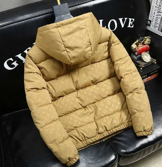 Hip-hop brand cotton coat for men - winter and autumn thick men's cotton jacket, trendy patterned loafers-style coat for men H251220