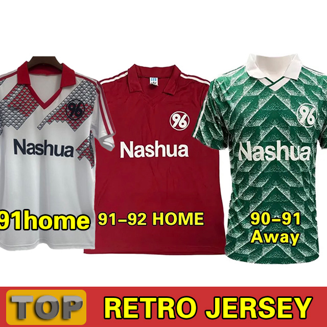 1991 1992 Hannover 90 91 Mens Retro Soccer Jerseys Home Away Vintage Football Shirts Short Sleeve Uniforms