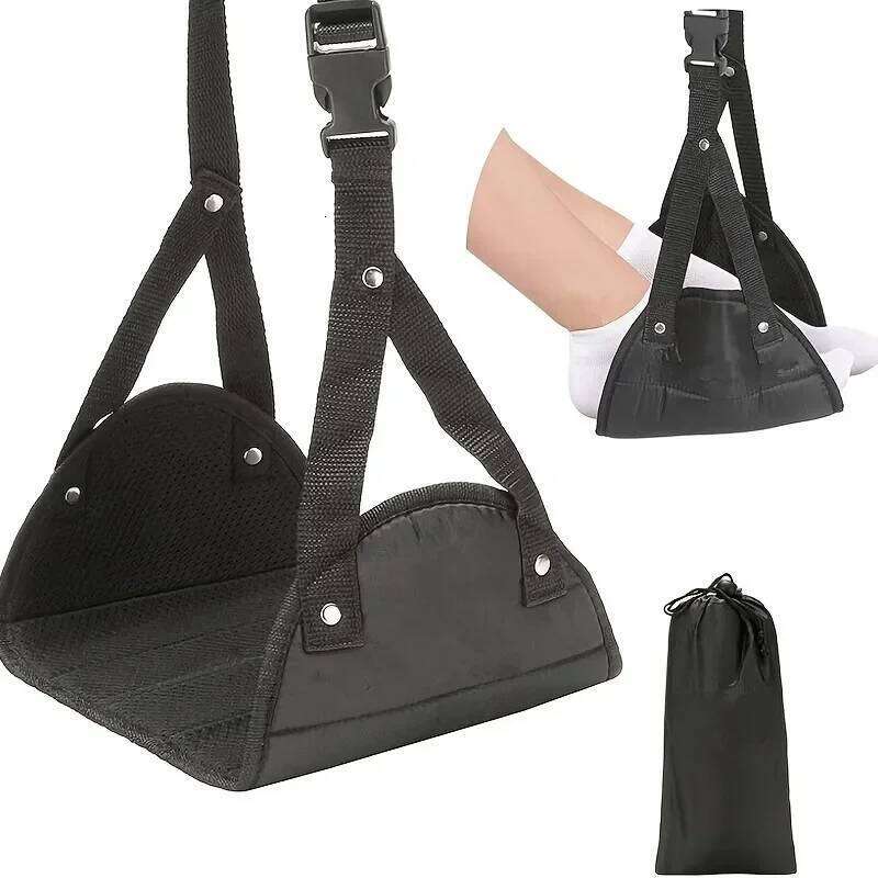 Portable Airplane Foot Resting Chair for Office Home Outdoor Travel Leg Footrest Hammock Comfy Furniture