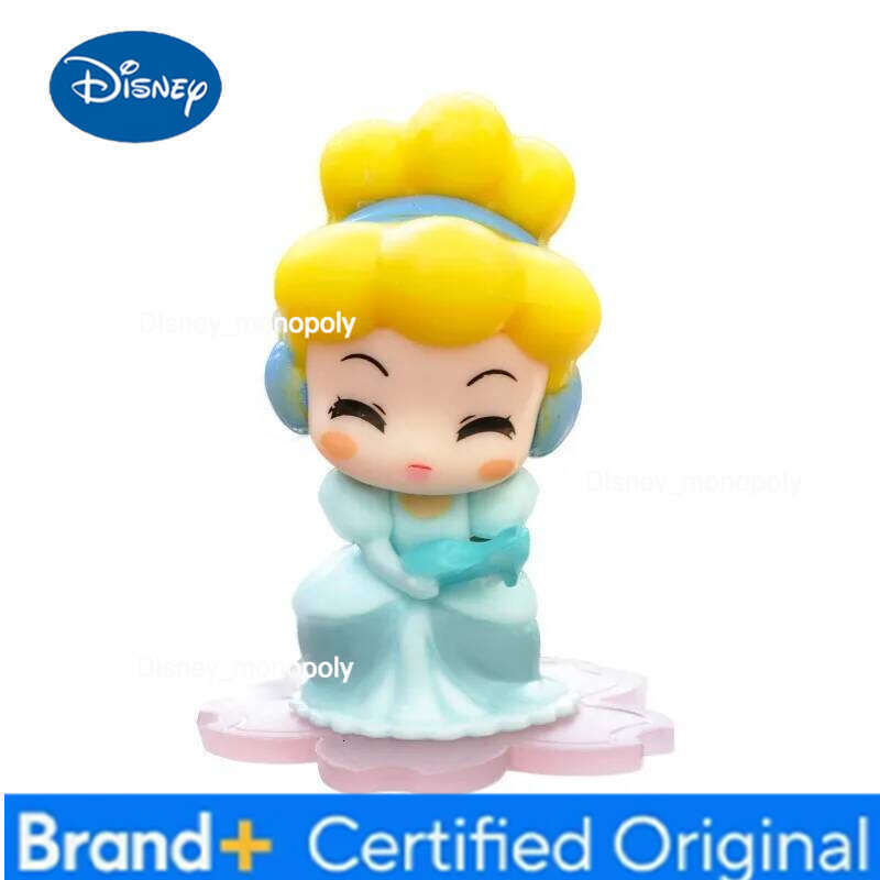 Disney 9 Pcs/Set Kawaii Q Princess 6cm Rapunzel Snow White Jasmine Mulan Ariel PVC Figurine Cake Ornaments Toys Kid Gift H260105
