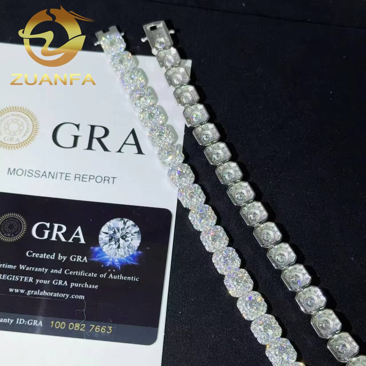 10mm Hip Hop Jewelry Iced Out Moissanite Cuban Bracelet 925 Silver Moissanite Cuban Link Bracelet Rapper Jewelry