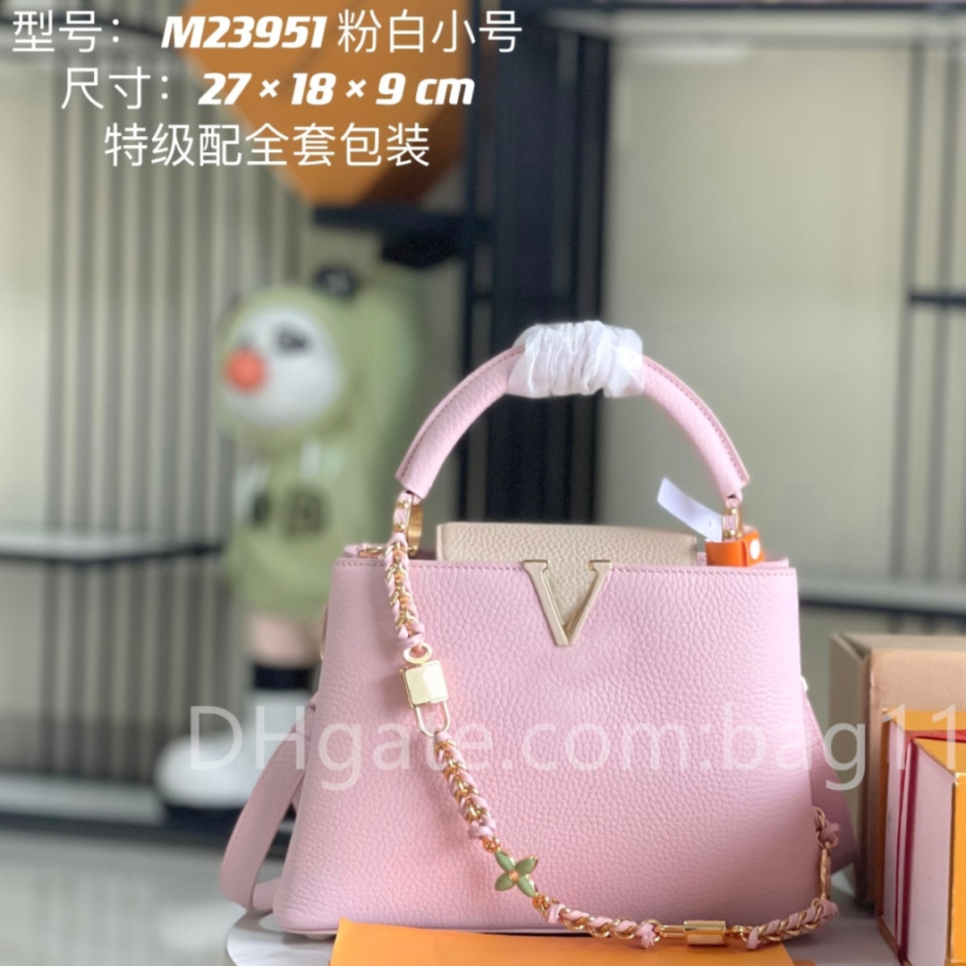 Designer bag fashionable classic handbag crossbody bag high-quality imported original leather shoulder bag detachable shoulder strap 21cm/27cm