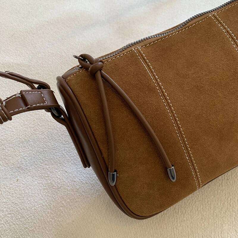 2026 High Quality Soft Genuine Suede Women Tote Bags Large Capacity Female Shoulder Crossbody Bag Luxury Handbags Purses A Main JINXIANGGUO Tote