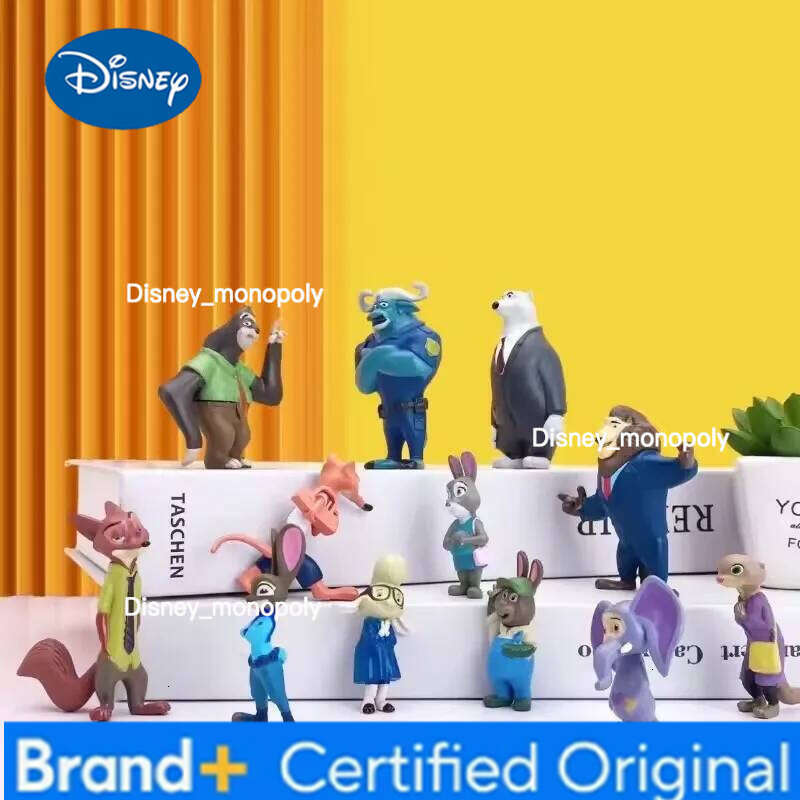 Disney New 12pcs/set Zootopia Animals Action Figure Toys Rabbit Judy Hopps Fox Nick Wilde Movie Kids Gift Collection Figures H260105