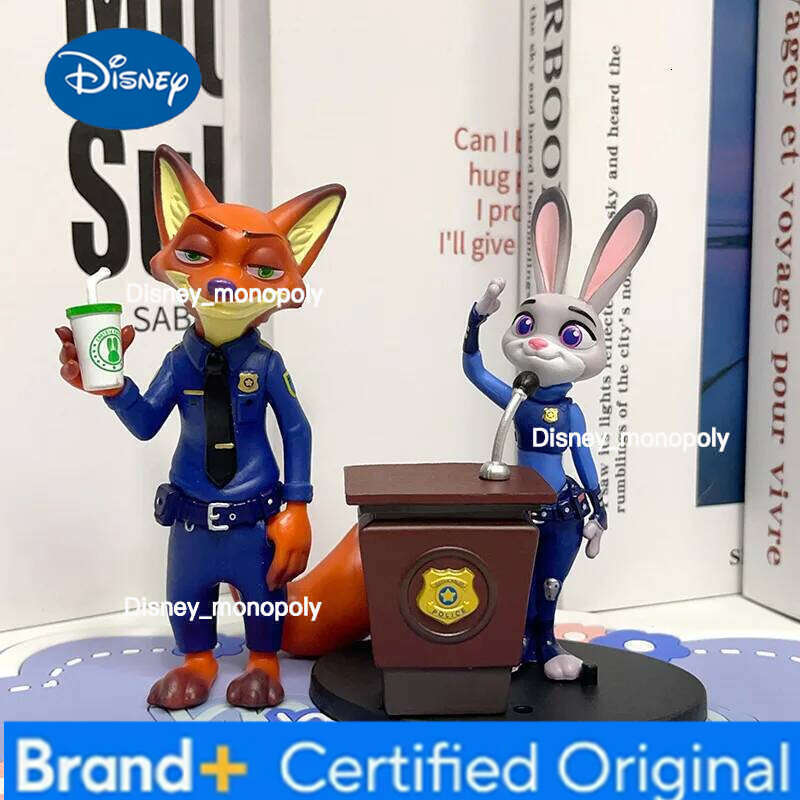 Disney 6 PCS Zootopia Cartoon Character Model Desk Judy Nick Collectible Toys Car Decor Home Decoration Gifts for Kids H260105 H260105