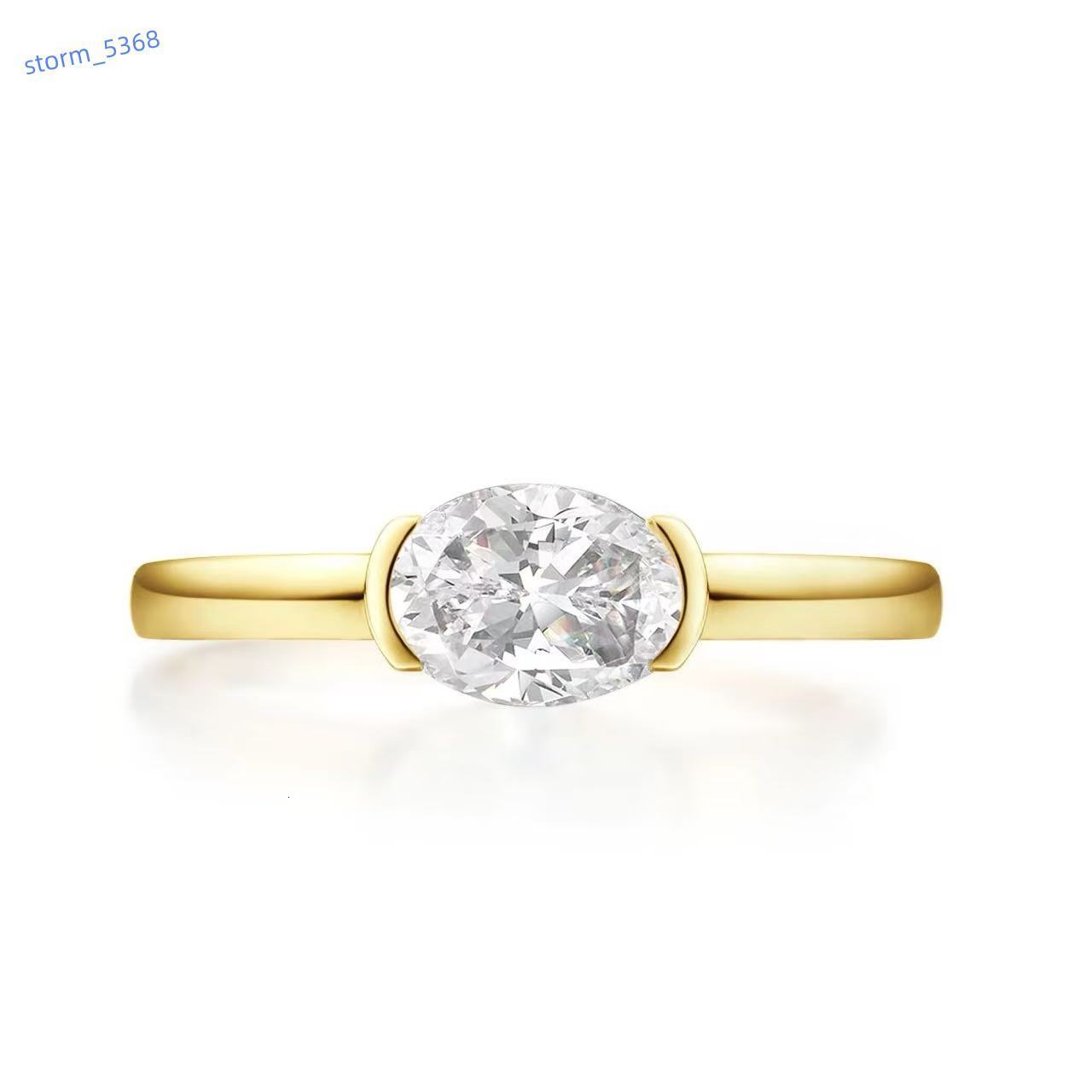 Stock Simple Design 18K Solid Gold Wedding Ring Lab Grown Diamond Women Ring Factory Price Custom Wholesale Diamond Ring