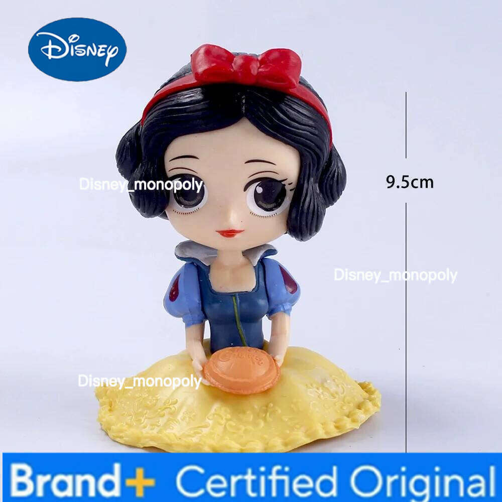 Disney 10cm Q Posket Snow White Sofia Alice Belle Mermaid Aurore Princess Figures Toys Collectible Model Dolls Cake Decoration H260105 H260105