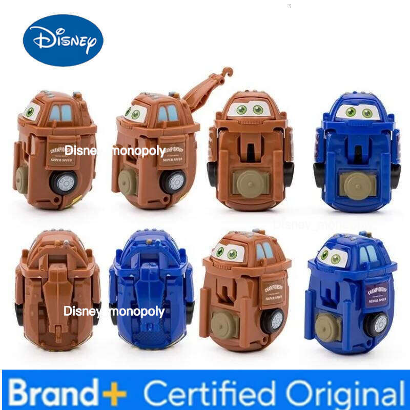 Disney 4pcs Anime ToyStory Ars Action Figure Transforming Lightning Mcqueen Children Racing Car Model Toys Deformed Egg Gift H260105 H260105