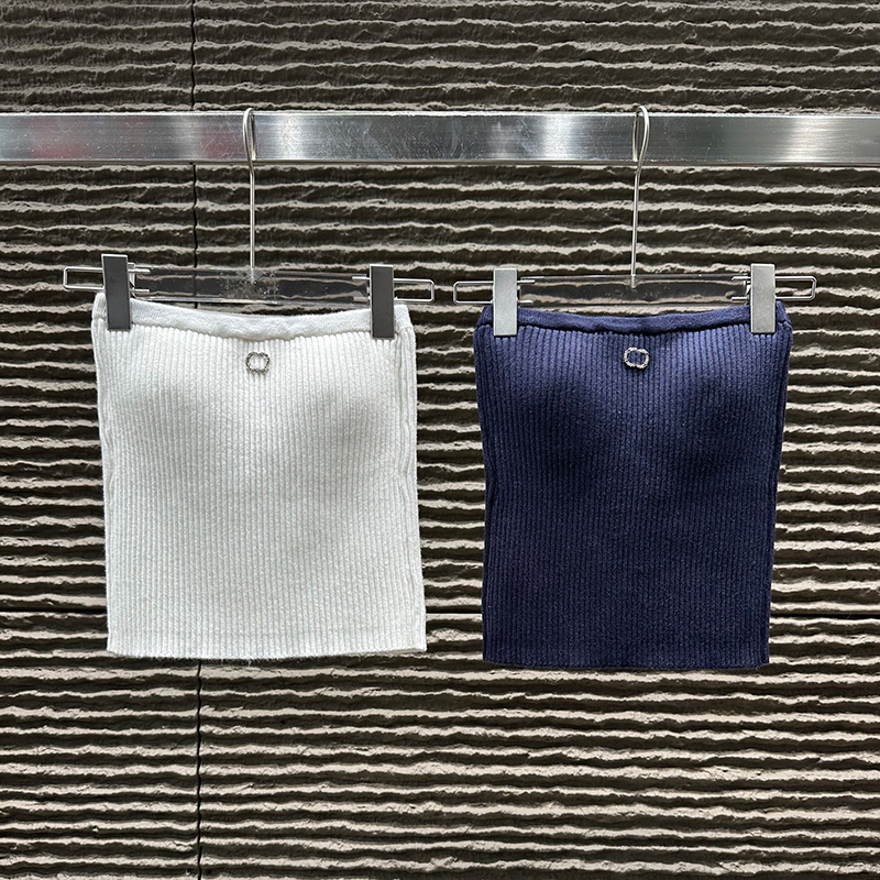 Women Sexy Tube Top Designer Knitted Strapless Vest Summer Beach Mini Tops Night Club Street Style Knit Tanks