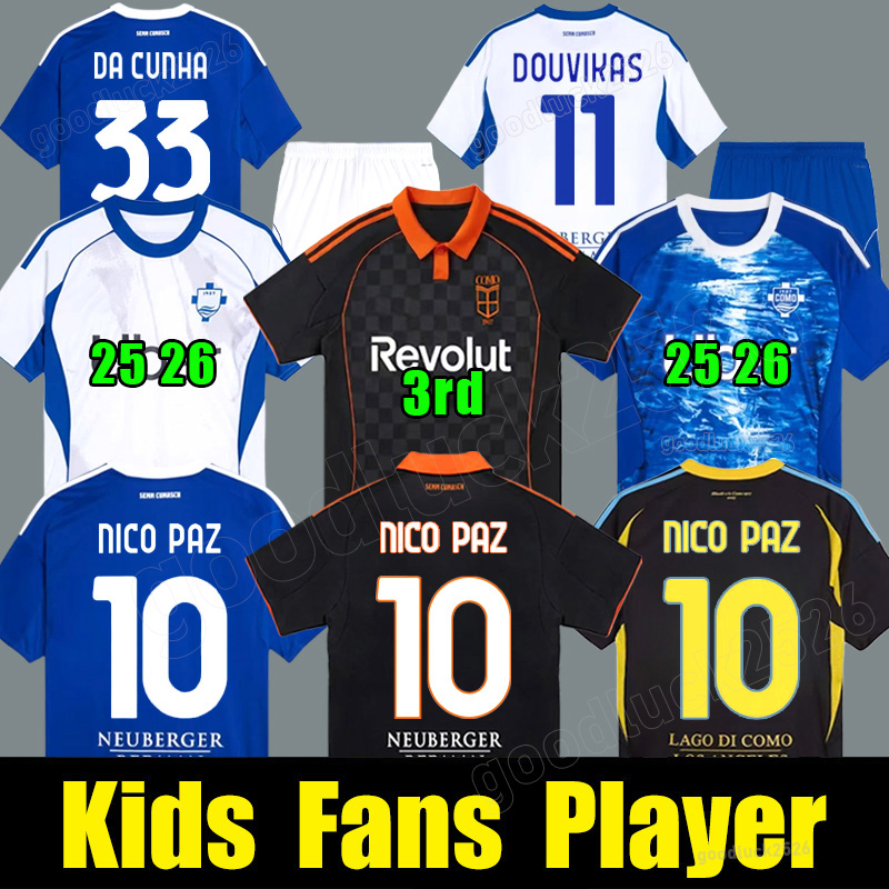 25 26 CUTRONE Como JERSEY 1907 soccer Jerseys Fans 3rd 2024 2025 2026 football shirt men camisas de futebol black fourth uniforms A.DIAO NICO PAZ kits