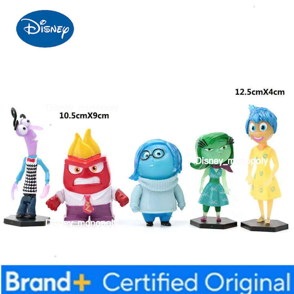 Disney 5/6 pcs Inside Out 2 Anime Joy Sadness Angry Figure Fear Disgust Kit Collection Model Toy Kids Gifts In Stock H260105 H260105