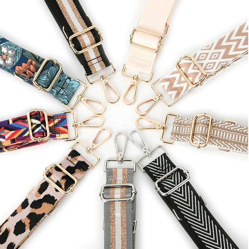 Adjustable Part Accessories Handbags Guitar Wide Rainbow Shoulder Replacement Purse Strap for Bag