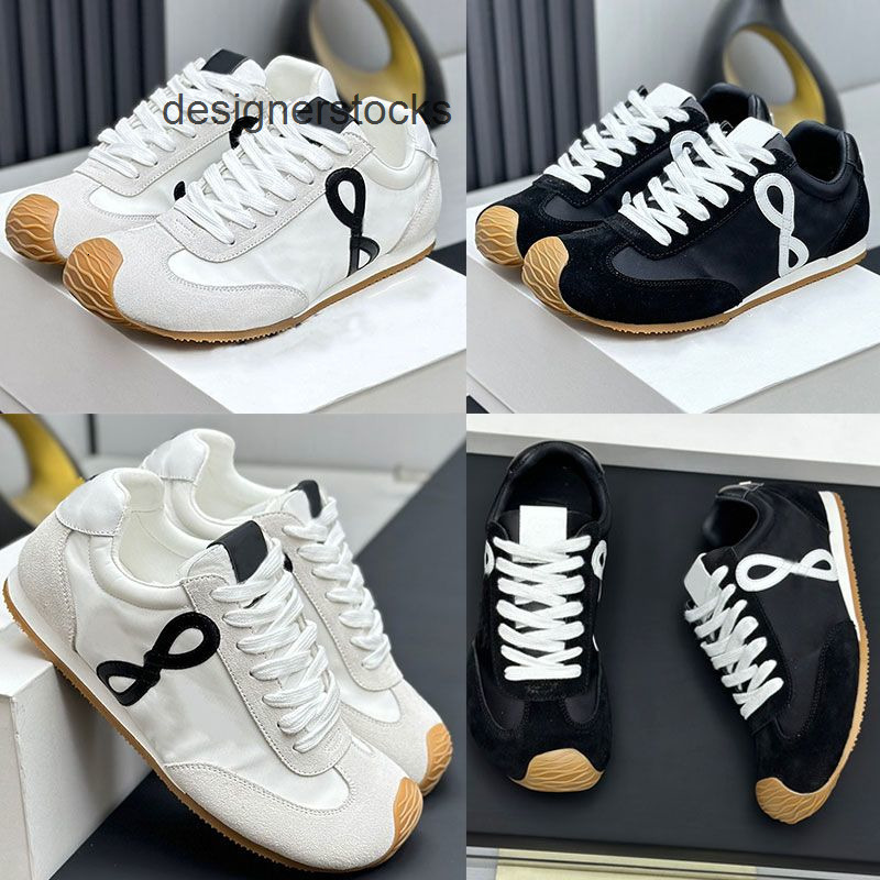 Ballet Runner nylon calfskin sneaker spanish designer sports shoes women men fashion casual sneaker rubber nonslip sol loewewomen loewes loewemen loeweeee 4DA4
