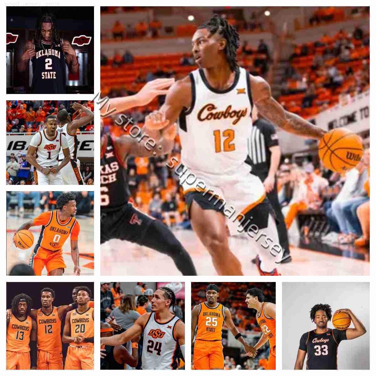 2025-26 Oklahoma States OSU College basketball jersey Curry Clary Coleman Miller Cole Guetta Roy Ragland Vukovic Coleman Fallah Ahmed Crotty Jennings II