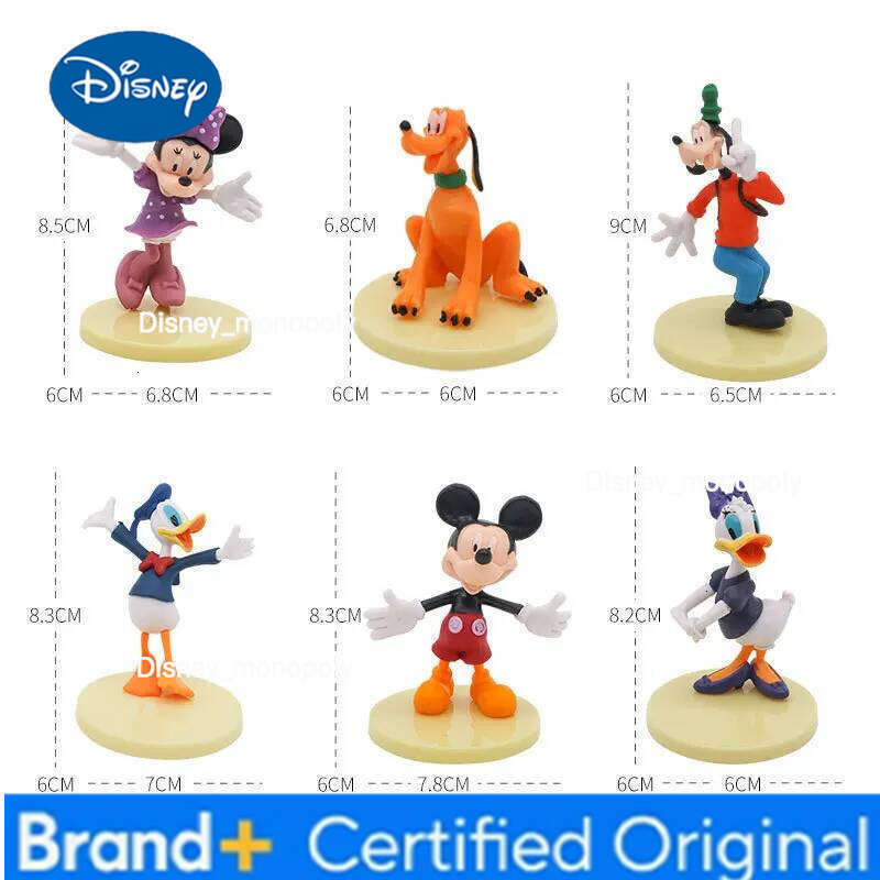 Disney 6 UNIDS/ set GK Mickey Mouse Minnie Goofy Regal Duck Donald Margarita cartoon character PVC model toy Christmas gift H260105