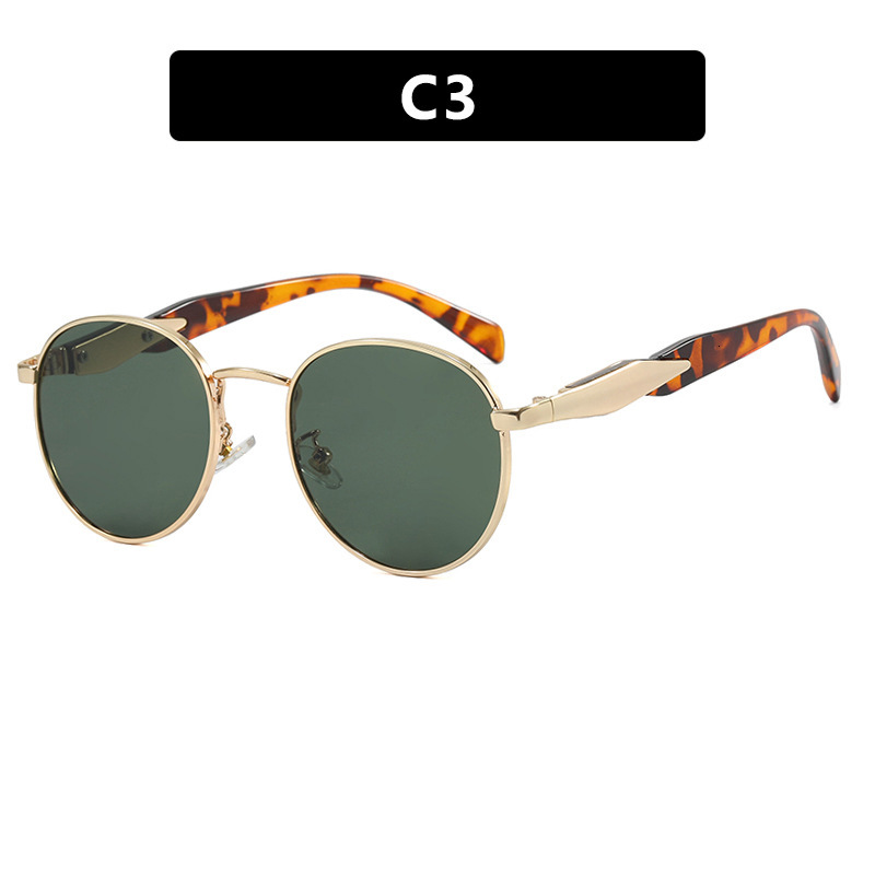Fashionable Round-frame Designer Sunglasses New Fashionable Metal Sunglasses In 2025 Vintage-style Women's Sunglasses Classic Men's Sunglass