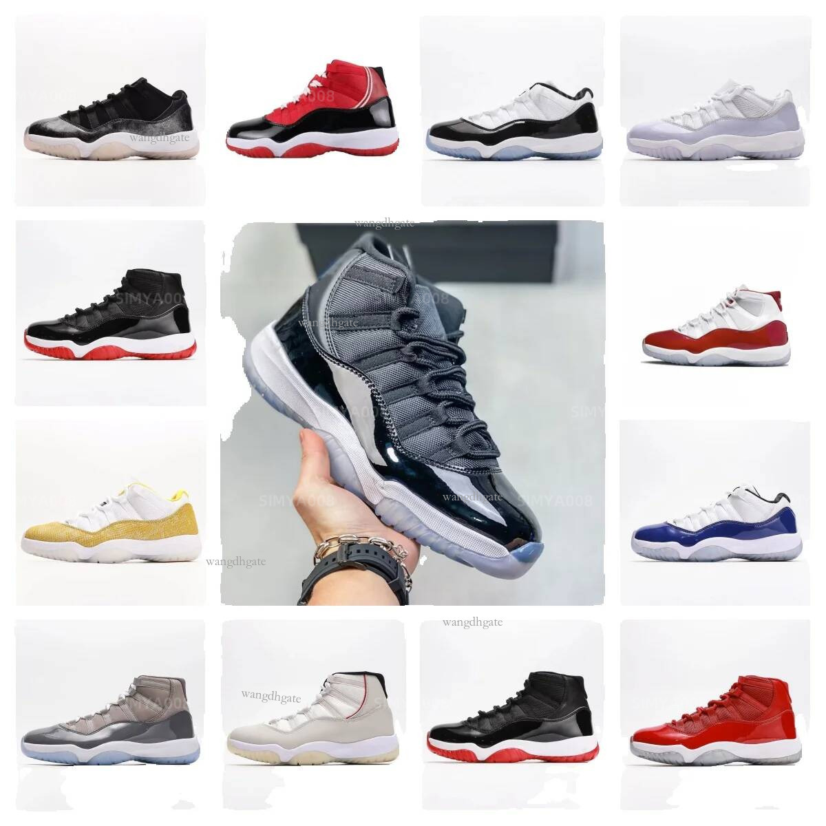 With Box OG H-Town Designer 11 11s Basketball Shoes Women Men Atlanta Mojave Las Vegas Inner Beast Gamma Blue Cherry Cool Grey Heiress Red Velvet Train 11