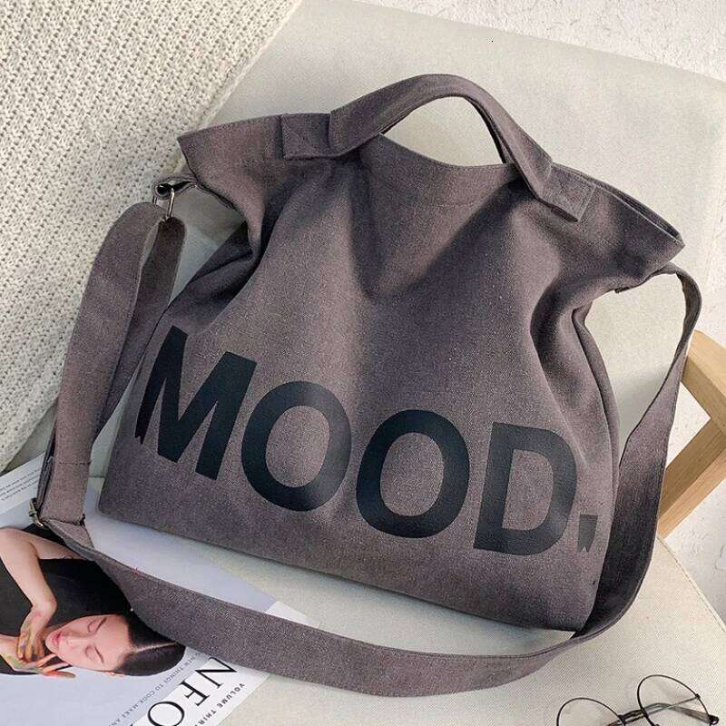 Top Canvas Youth Men Shoulder Large Capacity Hand Letter Printed Crossbody Bag for Women Students School Bags