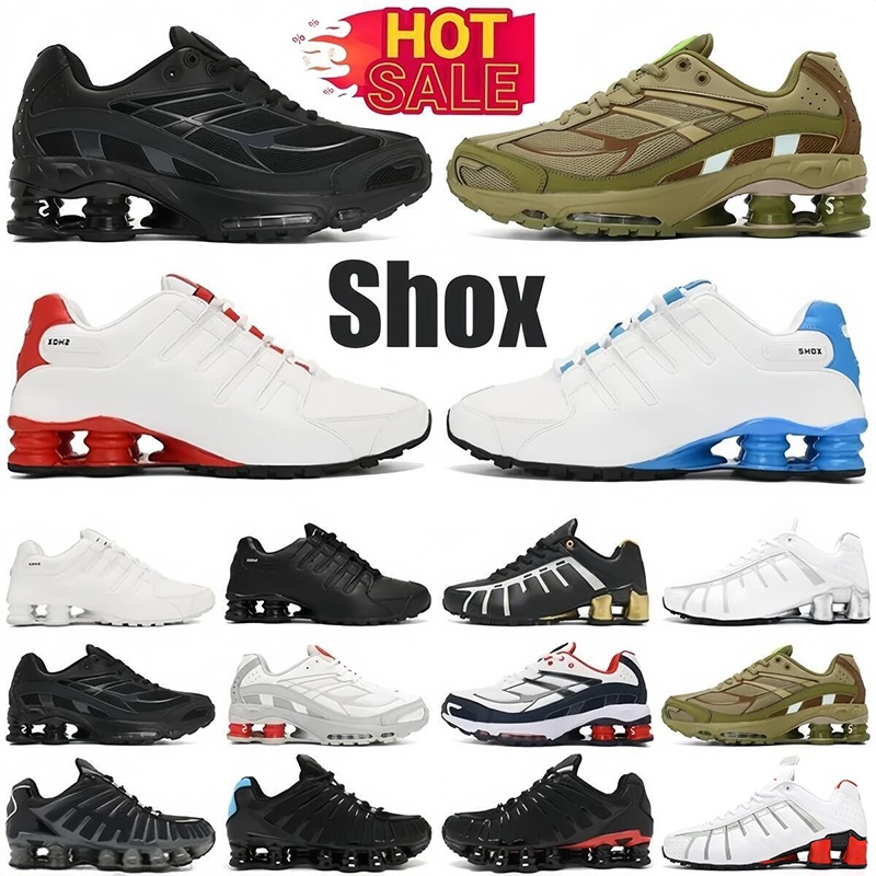2026 shox tl Designer Mens Running shoes Men Women outdoor trainers Sports Sneakers nz Triple Black White Blue Red Pink Grey Gold Silver ride 2