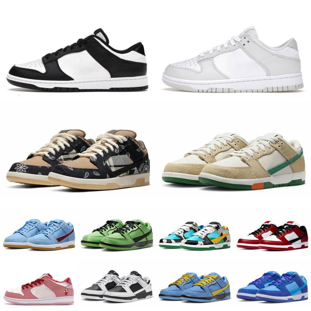 Trainers Low Pandas White Black Sports Shoes Designer Mens Women Grey Fog Orange Lobster Safari Mix Outdoor DunskS Shoe TIGHTBOOTH Bears Green Sean Cliver Sneakers