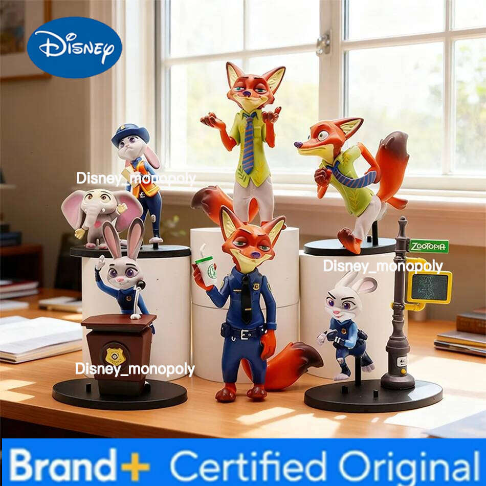 Disney In Stock Hot Zootopia 2 Collectible Figure Set Officer Judy & Nick Wilde Premium Toy Statue Perfect Kids Gift H260105 H260105