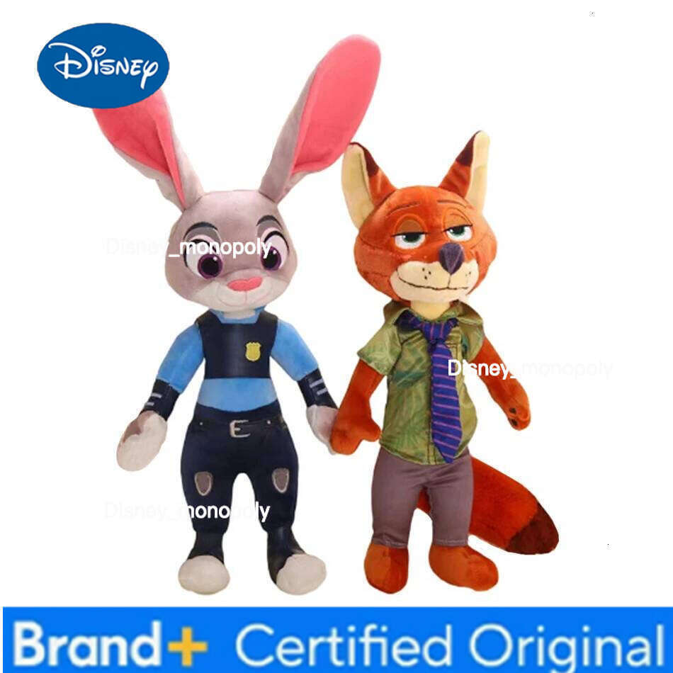 Disney 40-50Cm Zootopia Character Nick Wilde Judy Hopps Cartoon Cute Toy Doll Model Birthday Christmas Gift for Friends H260105 H260105