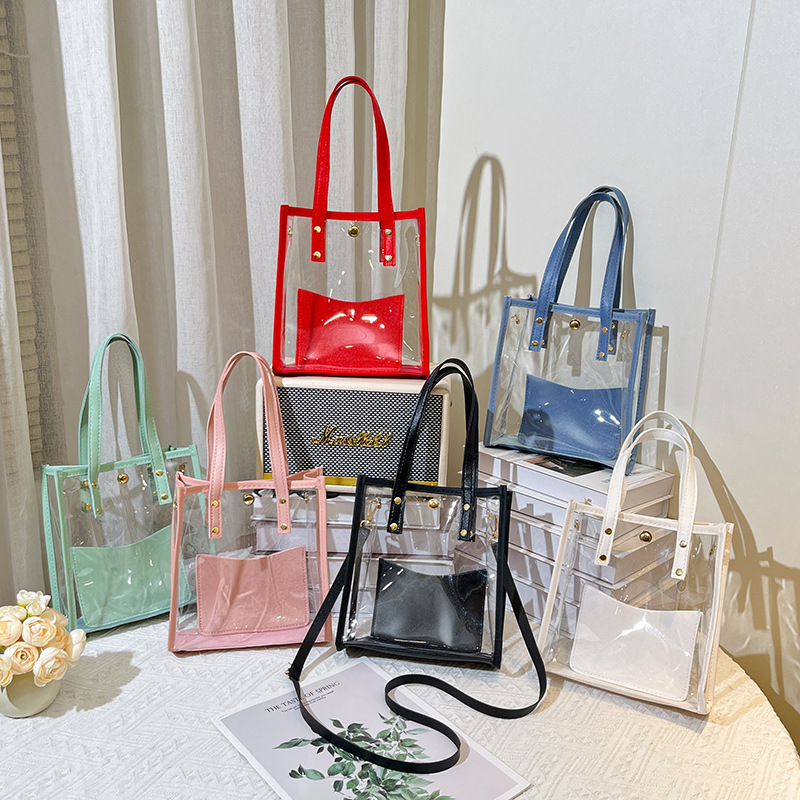 Transparent Handbag Casual Crossbody Bag Minimalist PVC Shoulder Bag