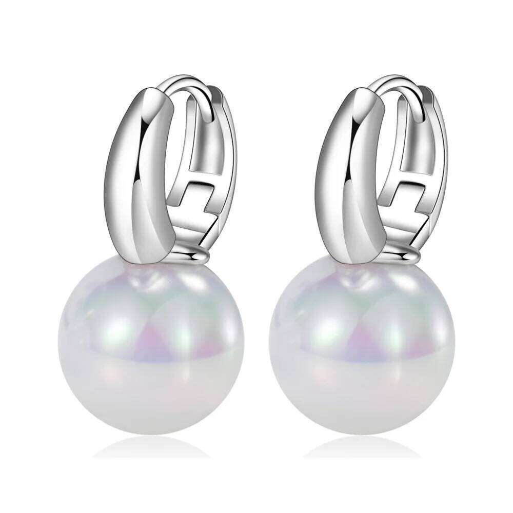 31/5000 925 Sterling Silver Temperament Pearl Earrings Ladies Fashion Simple Birthday Wedding Anniversary Jewelry Gift