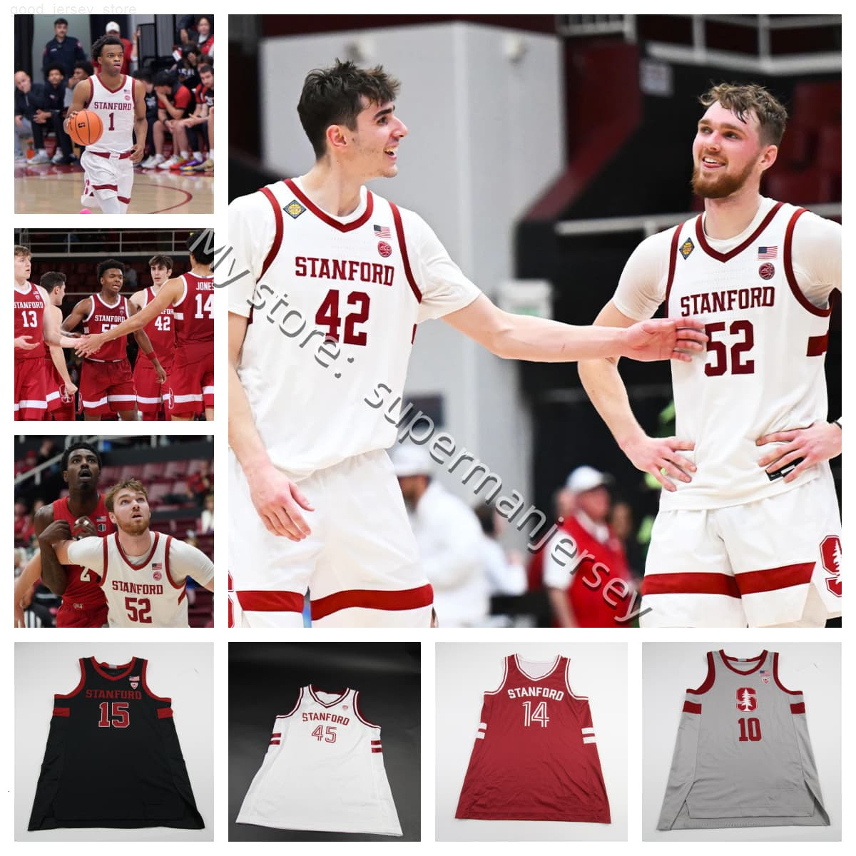2025-26 Stanford College basketball Jersey Young Toure Thompson Stinson Skrinda Rohosy Okpara Kitch Okorie Jones Giltay Gealer Cammann Batson Jr Agarwal