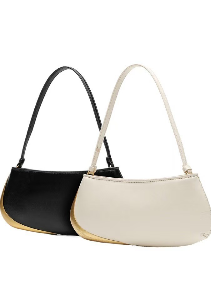 METAL DETAIL SHOULDER BAG, Fashionable Designer Shoulder Handbags, Luxury Top Handle Underarm Bag, Perfect for Everyday Style