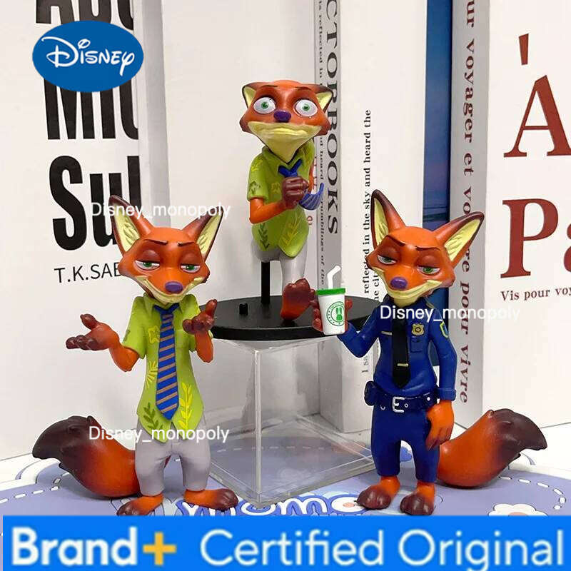 Disney Crazy Animal City Utopia Series 6 Models Toy Figurines Nick Fox Judy Rabbit Blind Box Collectible Plush Dolls for Fans H260105 H260105