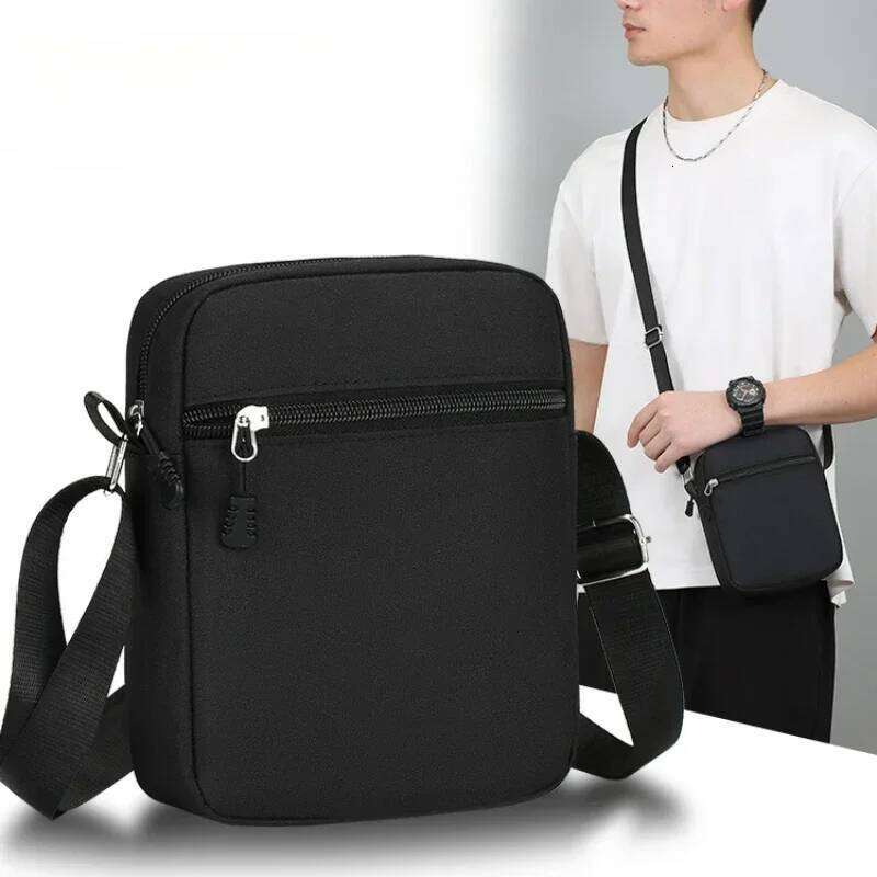 Oxford Shoulder Durable Mini Black Mobile Phone Waist Pack Men Crossbody Bags Man Bag Handbag