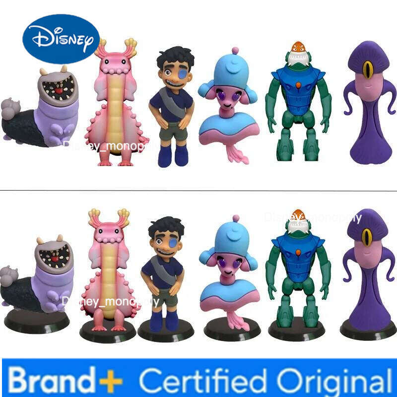 Disney 6pcs Elio Sols Action Figures Kawaii Ornament Car Model Doll Kids Cosplay Classic Toys Home Decor Children Birthday Gift H260105 H260105