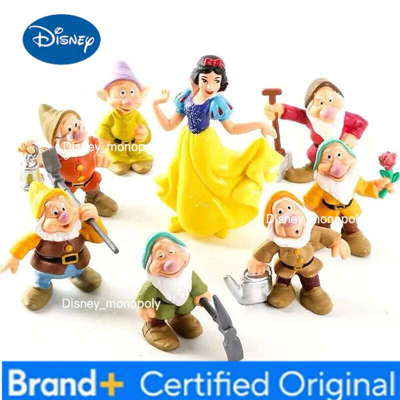 Disney 8Pcs/Set Princess Q Vesion Snow White and The Seven Dwarfs Figure Toy Model Dolls Gift for Children Hot Fashion Decor H260105 H260105