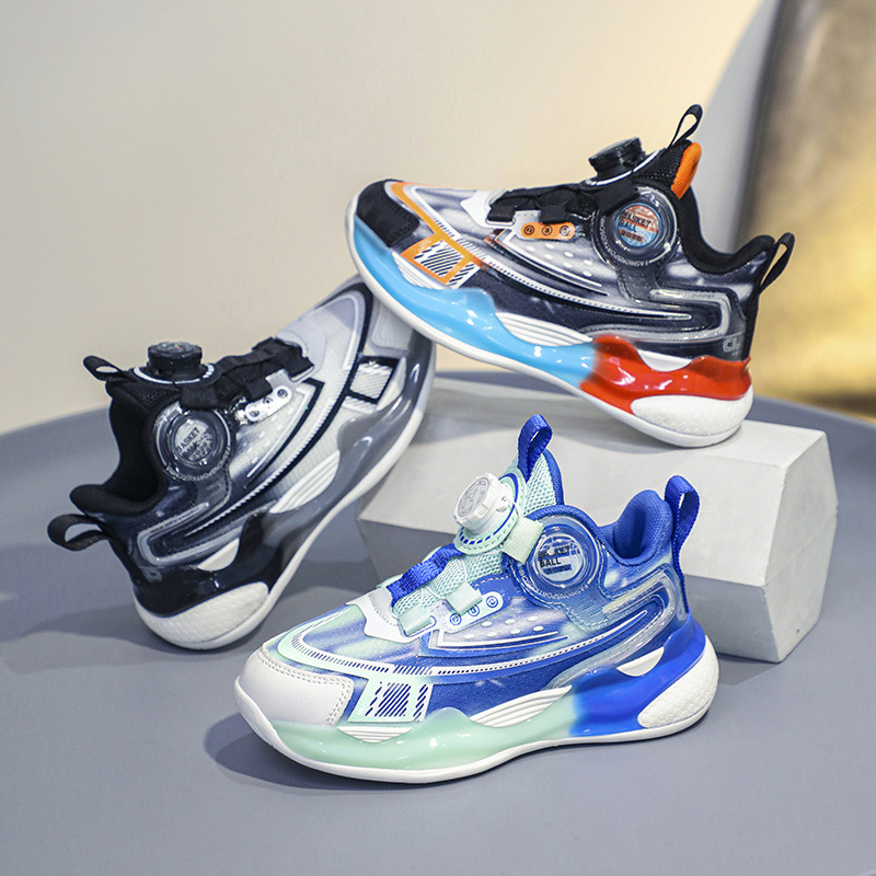 New children's basketball shoes, boys' breathable sports shoes, elementary school practical sneakers, boys' tennis running shoes