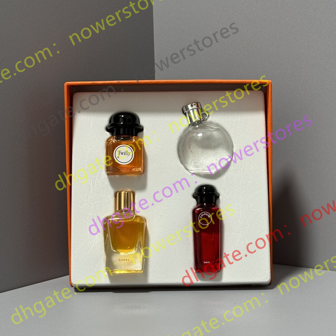 luxury perfume designer men womens cologne h hermes Sample Set Classic Orange Four-Piece Set Blood Red Yellow Orange Starlight Twilly Scarf IBU3 WYJE