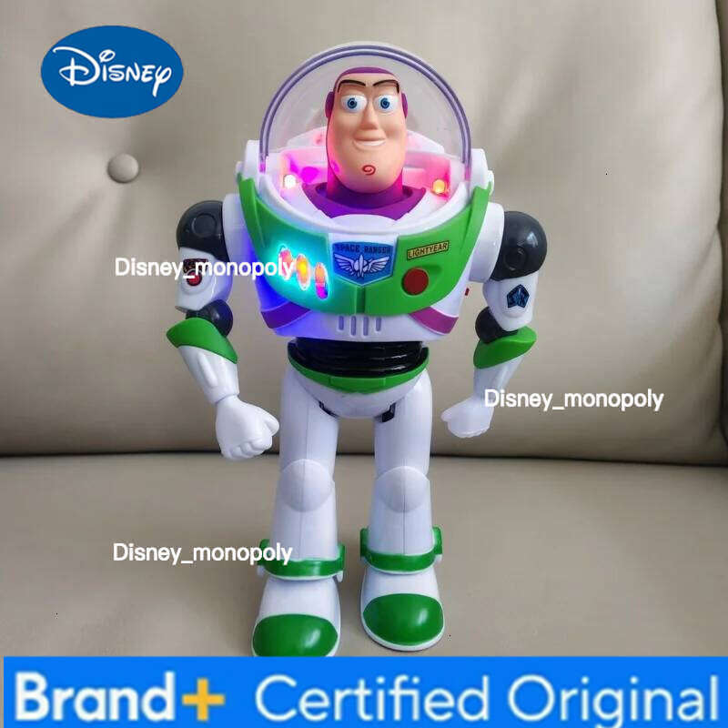 Disney Toy Story Buzzlightyear Cartoon Figure Model Toys Pixar Electric Walking Light Robot Action Doll Kids Birthday Gift H260105