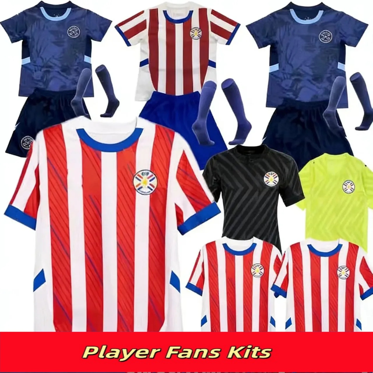 2025 2026 PArAgUAY Mens Soccer Jerseys M. ALMIRON M. VILLASANTI J. ALONSO ENCISO 24 25 26Home Away World Cups Football Shirts Short Sleeve Uniforms season Retro style