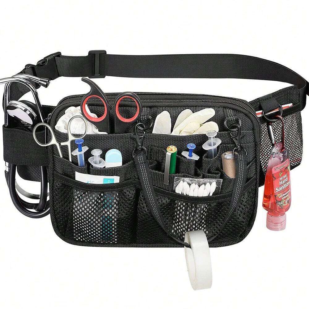 Multi-Pocket Nursing Tool Waist Large Capacity Lifeguard Nurse Belt Bag Medical Gear Pockets